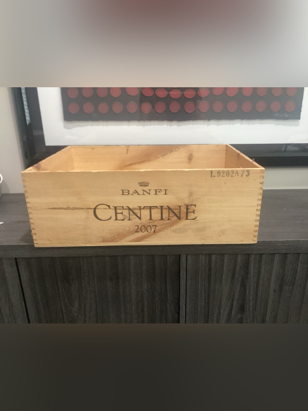 Vtg. BANFI CENTINE Highly Regarded Winery from Italy.  Vintage from 2007 wooden